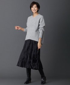 J.PRESS LADIES 【洗える】シンセティックマットleather スカート