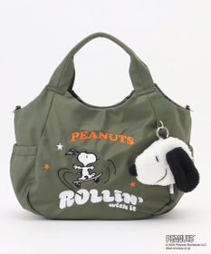 Y'SACCS SNOOPYデザイン サイドギャザー2wayトート　Mサイズ(スケートボード）