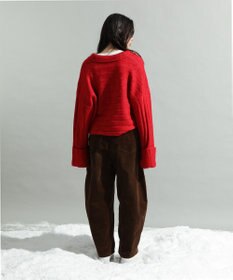 CRAFT STANDARD BOUTIQUE ロールアップ袖ショート丈ニットプルオーバー