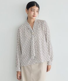 YECCA VECCA スカーフリング付きボウタイブラウス