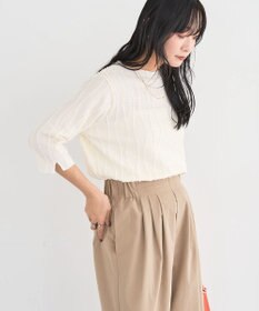 Green Parks ５分袖表面感カットプルオーバー
