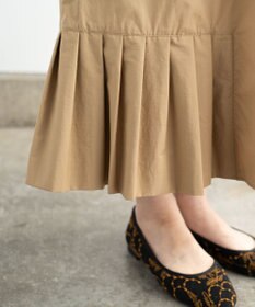 muuc 〈オーガニックコットン〉〈コットンブロード生地〉〈カラーにより異なる生地〉〈通年着られる〉コットン裾プリ ーツ 前開き ワンピース