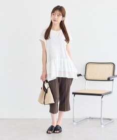 earth music&ecology 【接触冷感】ラッフルヘムプルオーバー