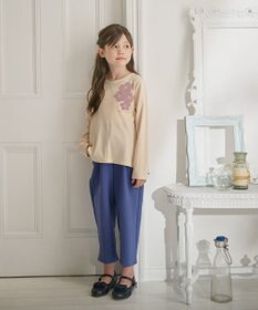 組曲 KIDS 【110-140㎝】サラリとフラワーモチーフ Tシャツ