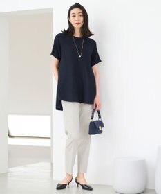 自由区 【WEB限定・洗える・XSサイズあり】ハイツイストコットンアセテートテントライン ニット