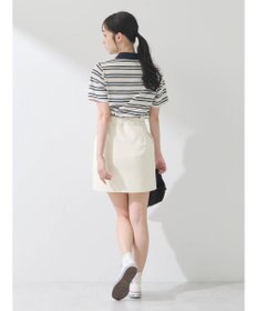 earth music&ecology 襟付きボーダープルオーバー