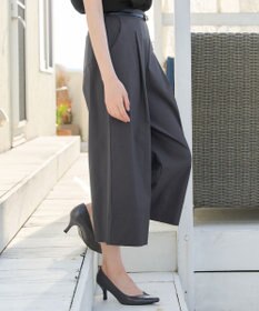 Tiaclasse ストレッチタックワイドパンツ