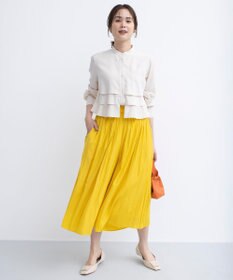 組曲 【春の新色追加】ギャザーライトデシン パンツ