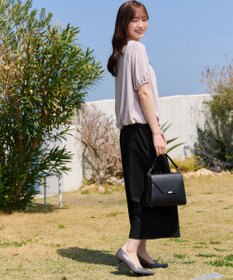 Tiaclasse ストレッチタックワイドパンツ