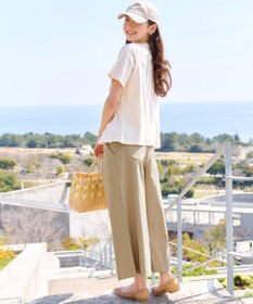 Tiaclasse ストレッチタックワイドパンツ