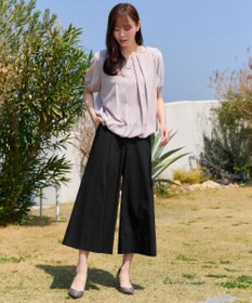 Tiaclasse ストレッチタックワイドパンツ