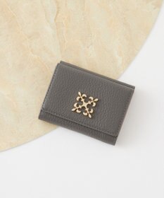 russet 《soeru》モノグラムプレート三つ折りウォレット(SO-397)