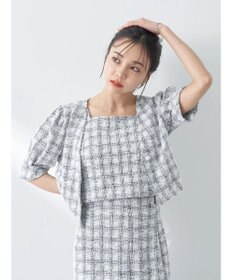 earth music&ecology ＳＥＴ２点　カットソーツィードアンサンブル