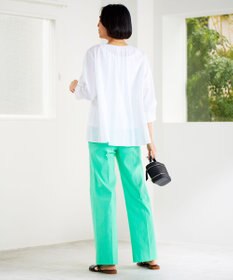 自由区 【洗える】SOMELOSテンセルスキッパー ブラウス