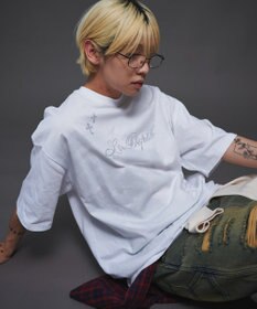 WEGO 【ユニセックス着用ITEM】ラインストーングラフィックT（SS）