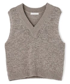 UNFILO テープヤーンニット ベスト チャコール