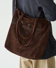 russet ステンシルデザインスエード2WAYトートバッグ(CE-1639)