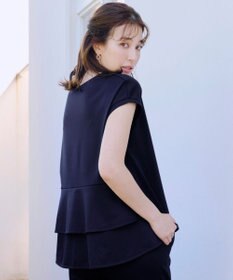 Tiaclasse 【UVカット・吸水速乾】 “きれい見え” バックペプラムトップス