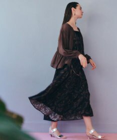 YECCA VECCA リボンデザインシアーブラウス