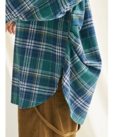 CRAFT STANDARD BOUTIQUE チェックバンドカラーサークルブラウス