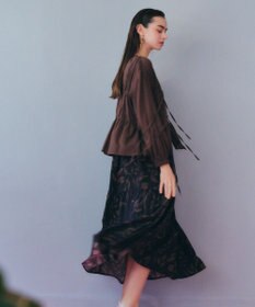 YECCA VECCA リボンデザインシアーブラウス