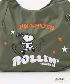 Y'SACCS SNOOPYデザイン サイドギャザー2wayトート　Mサイズ(スケートボード）