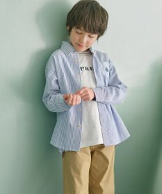J.PRESS KIDS 【100-130cm】オックスフォード ストライプコンビシャツ