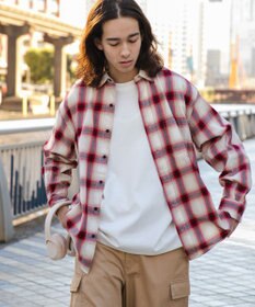 WEGO オンブレチェックシャツ