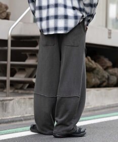 WEGO 【ユニセックス着用ITEM/ウエストゴム/MLサイズ展開】バルーン3Dスウェットパンツ