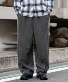 WEGO 【ユニセックス着用ITEM/ウエストゴム/MLサイズ展開】バルーン3Dスウェットパンツ