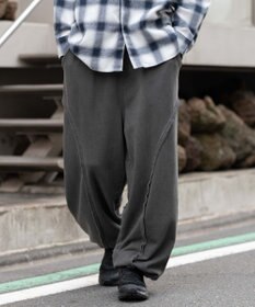 WEGO 【ユニセックス着用ITEM/ウエストゴム/MLサイズ展開】バルーン3Dスウェットパンツ