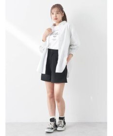 earth music&ecology パールボタンオーバーシャツ