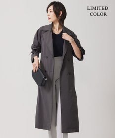 ICB 【撥水加工】 メモリーストレッチタフタ トレンチコート