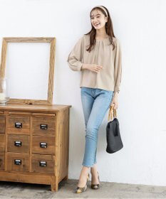 Tiaclasse 【新色追加・洗える】レースパフ袖ブラウス