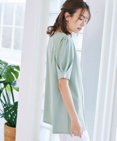 Tiaclasse 【洗える】パフスリーブチュニックブラウス
