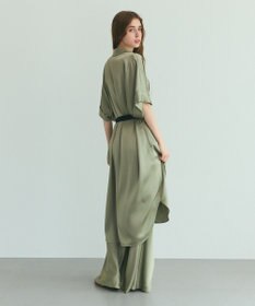 GRACE CONTINENTAL ダブルサテンイージーパンツ