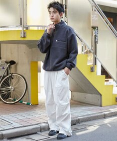 WEGO 【ユニセックス着用】フリース　ハーフZIPプルオーバー