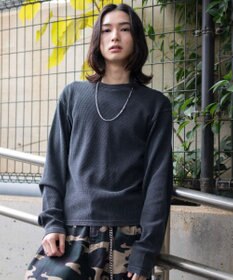 WEGO 【ユニセックス着用ITEM/MLサイズ展開】ワッフルT（LS）
