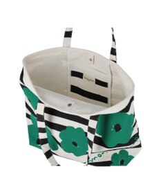 tsumori chisato CARRY フラワーボーダー トートバッグ 花柄 ボーダー