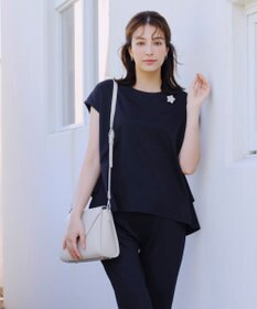 Tiaclasse 【UVカット・吸水速乾】 “きれい見え” バックペプラムトップス