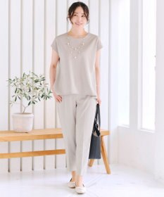 Tiaclasse 【UVカット・吸水速乾】 “きれい見え” バックペプラムトップス