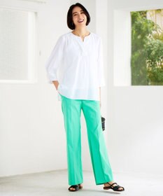 自由区 【洗える】SOMELOSテンセルスキッパー ブラウス