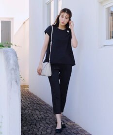 Tiaclasse 【UVカット・吸水速乾】 “きれい見え” バックペプラムトップス