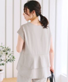 Tiaclasse 【UVカット・吸水速乾】 “きれい見え” バックペプラムトップス