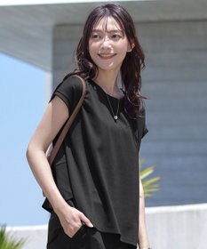 Tiaclasse 【UVカット・吸水速乾】 “きれい見え” バックペプラムトップス