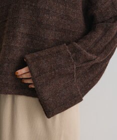 CRAFT STANDARD BOUTIQUE ロールアップ袖ショート丈ニットプルオーバー