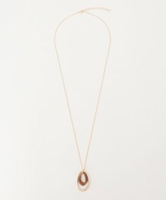 ANY メタルモチーフ ダブルリングネックレス