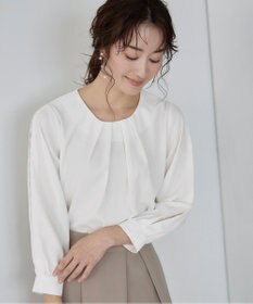 Tiaclasse 【新色追加・洗える】レースパフ袖ブラウス