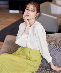 Tiaclasse 【新色追加・洗える】レースパフ袖ブラウス