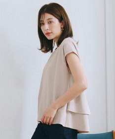 Tiaclasse 【UVカット・吸水速乾】 “きれい見え” バックペプラムトップス